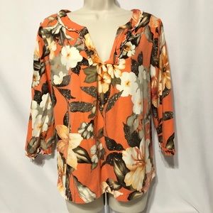 Caribbean Joe Women’s 3/4 Sleeve Shirt XL